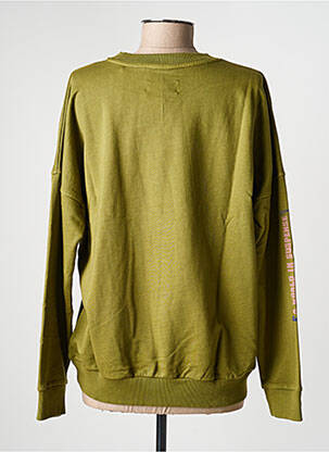 Sweat-shirt stretch manches longues vert ROSE GARDEN femme
