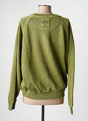Pull coupe droite manches longues vert ROSE GARDEN femme