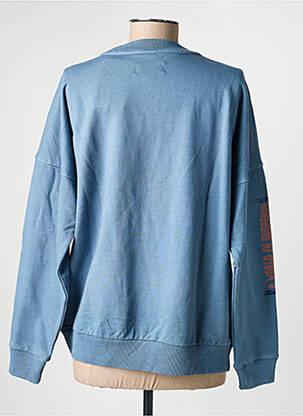 Sweat-shirt stretch manches longues bleu ROSE GARDEN femme