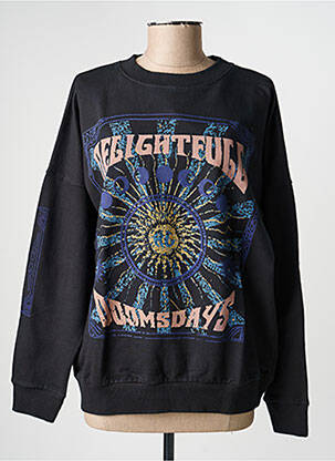 Sweat-shirt stretch manches longues noir ROSE GARDEN femme