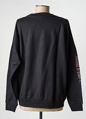 Sweat-shirt stretch manches longues noir ROSE GARDEN femme