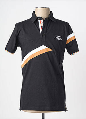 Polo coupe cintrée manches courtes noir CAMBERABERO homme