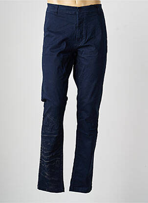 Pantalon chino tissage popeline taille normale bleu DAYTONA homme