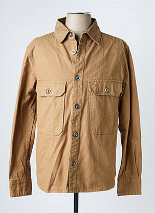 Veste casual fermeture boutonnée sur le devant beige IRON AND RESIN homme