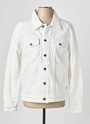Veste casual fermeture boutonnée sur le devant blanc IRON AND RESIN homme