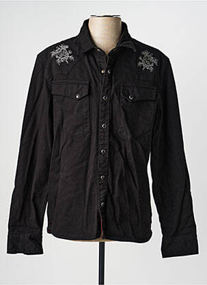Veste casual poignets boutonnés avec fente noir IRON AND RESIN homme