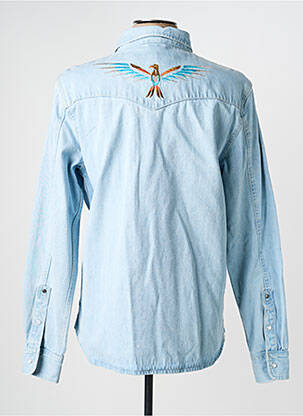 Chemise manches longues poches bleu IRON AND RESIN homme