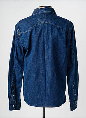 Chemise manches longues coupe droite bleu IRON AND RESIN homme