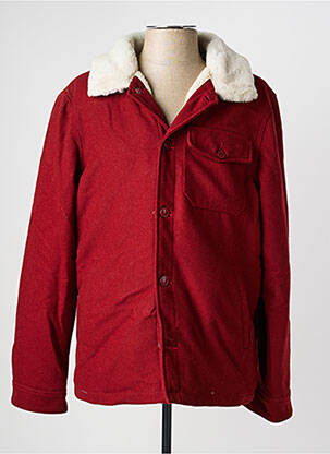 Manteau court col chemisier sans capuche rouge IRON AND RESIN homme