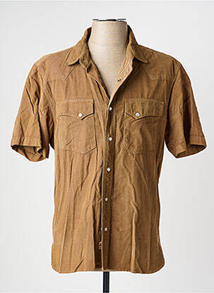 Chemise manches courtes poches marron IRON AND RESIN homme