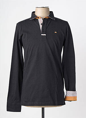 Polo manches longues manches longues noir CAMBERABERO homme