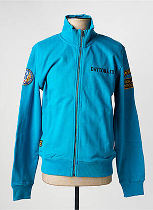 Veste casual coupe droite bleu DAYTONA homme
