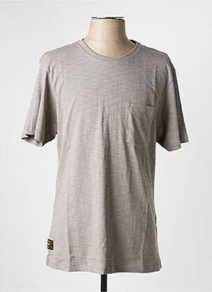 T-shirt tissage chiné manches courtes gris DAYTONA homme