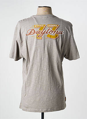 T-shirt tissage chiné manches courtes gris DAYTONA homme