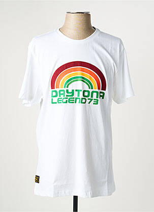 T-shirt stretch manches courtes blanc DAYTONA homme