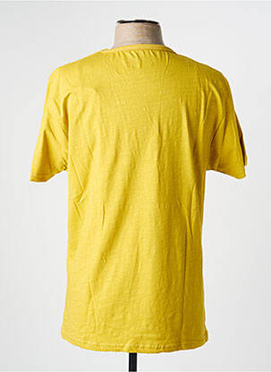 T-shirt coupe droite manches courtes jaune DAYTONA homme