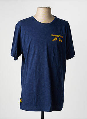 T-shirt stretch manches courtes bleu DAYTONA homme