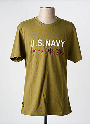 T-shirt broderie manches courtes vert DAYTONA homme