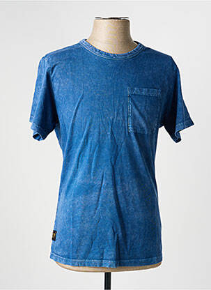 T-shirt coupe droite manches courtes bleu DAYTONA homme