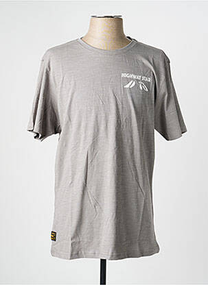 T-shirt tissage chiné manches courtes gris DAYTONA homme