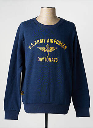 Sweat-shirt manches longues manches longues bleu DAYTONA homme