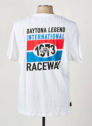 T-shirt coupe droite manches courtes blanc DAYTONA homme