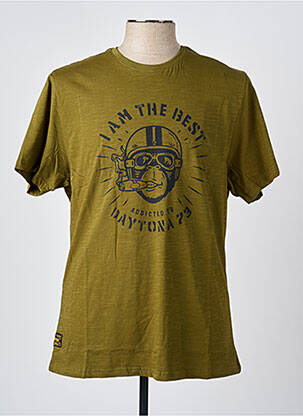 T-shirt coupe droite manches courtes vert DAYTONA homme