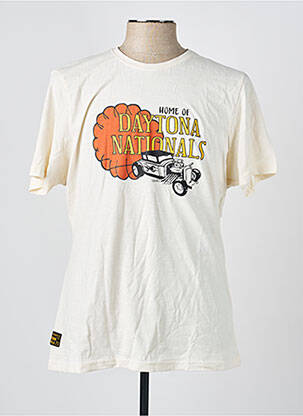 T-shirt coupe droite manches courtes beige DAYTONA homme