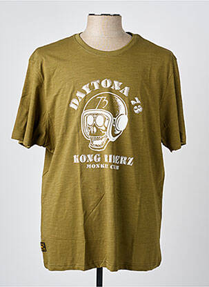 T-shirt coupe droite manches courtes vert DAYTONA homme