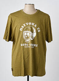 T-shirt coupe droite manches courtes vert DAYTONA homme