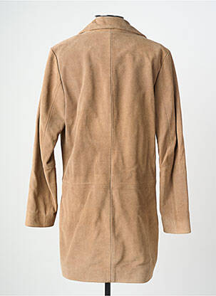 Manteau long coupe cintrée sans capuche beige ROSE GARDEN femme