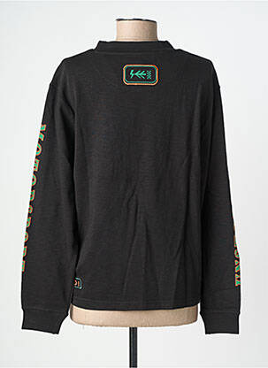 Sweat-shirt broderie manches longues noir ROSE GARDEN femme