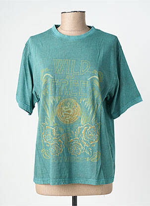 T-shirt manches longues manches longues vert ROSE GARDEN femme