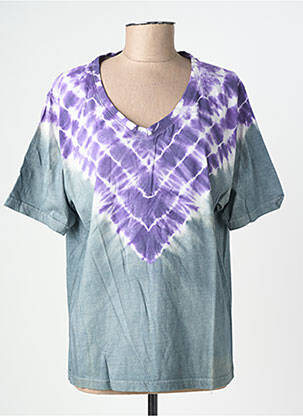 T-shirt imprimé fantaisie manches courtes gris ROSE GARDEN femme