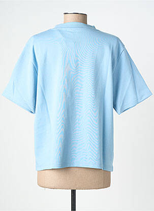 T-shirt coupe droite manches courtes bleu ROSE GARDEN femme