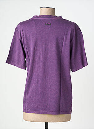T-shirt coupe droite manches courtes violet ROSE GARDEN femme