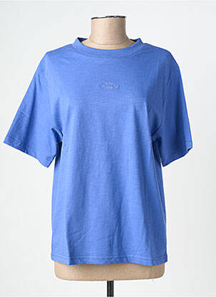 T-shirt coupe droite manches courtes bleu ROSE GARDEN femme