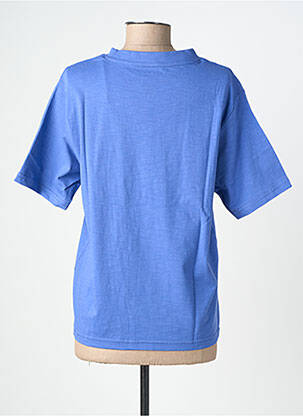 T-shirt coupe droite manches courtes bleu ROSE GARDEN femme