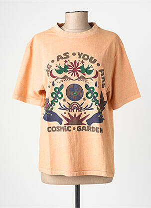T-shirt coupe droite manches courtes orange ROSE GARDEN femme