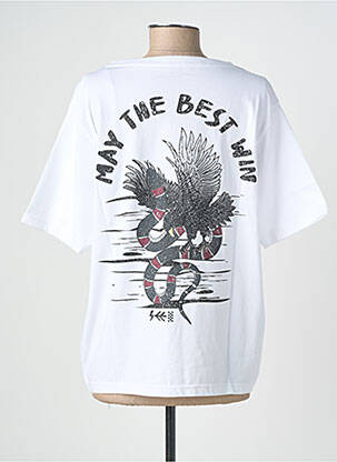 T-shirt coupe droite manches courtes blanc ROSE GARDEN femme