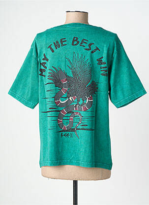 T-shirt coupe droite manches courtes vert ROSE GARDEN femme