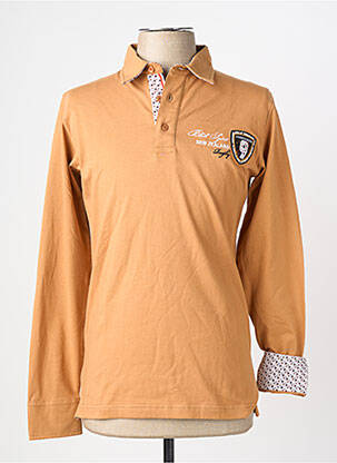 Polo manches longues manches longues marron CAMBERABERO homme