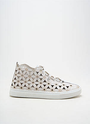 Baskets bout rond talon plat jusqu'à 3cm blanc OTTILIA femme
