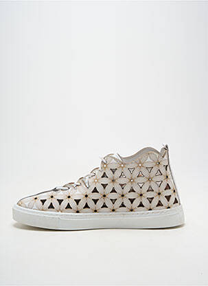 Baskets bout rond talon plat jusqu'à 3cm blanc OTTILIA femme