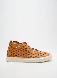 Baskets bout rond talon plat jusqu'à 3cm orange OTTILIA femme