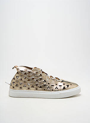 Baskets semelle amovible talon plat jusqu'à 3cm or OTTILIA femme