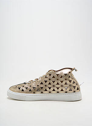 Baskets semelle amovible talon plat jusqu'à 3cm or OTTILIA femme