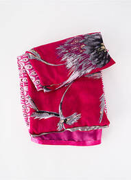 Foulard tissage popeline rose REGINA SCHRECKER femme