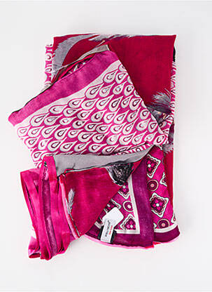 Foulard effet matière satinée rose REGINA SCHRECKER femme
