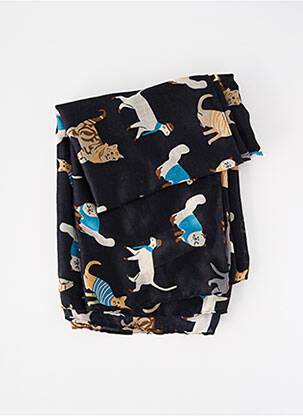Foulard imprimé animal noir REGINA SCHRECKER femme